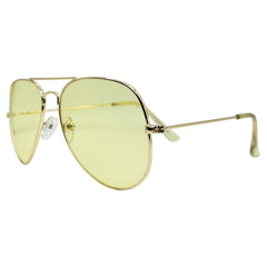 ZISSOU Colorful Aviator SunglassesYellow-Giant Vintage Eyewear