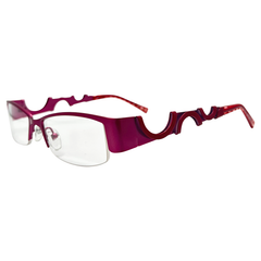 THE DON Clear Square Y2K Semi-Rimless Glasses | PremiumPink-Giant Vintage Eyewear