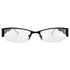 THE DON Clear Square Y2K Semi-Rimless Glasses | Premium-Giant Vintage Eyewear