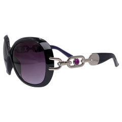 GLAM Studded Oversized SunglassesPurple-Giant Vintage Eyewear