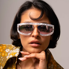 WEEZIE Pearl Avante-Garde Sunglasses | Luxe-Giant Vintage Eyewear