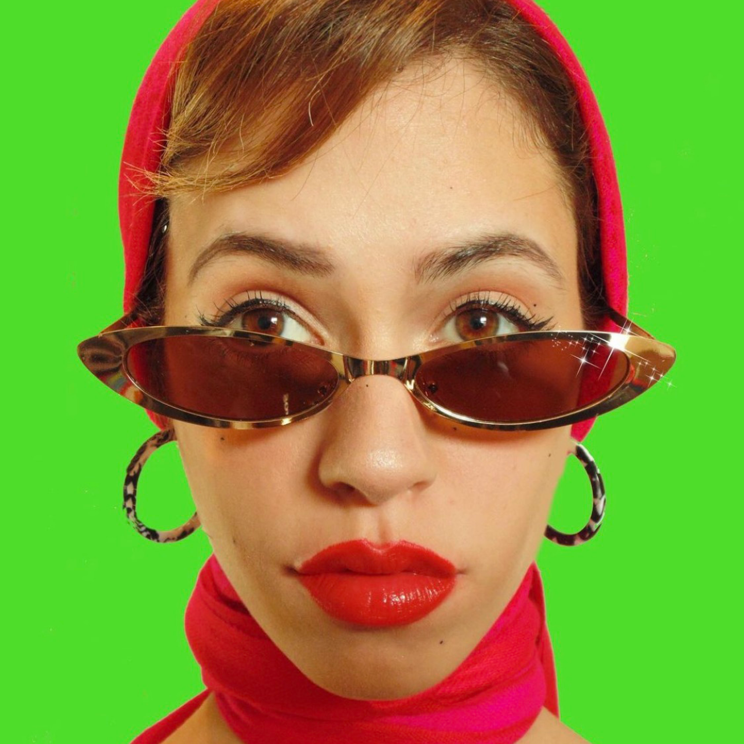 CAROLINA Tortoise Slim Cat-Eye Sunglasses-Giant Vintage Eyewear