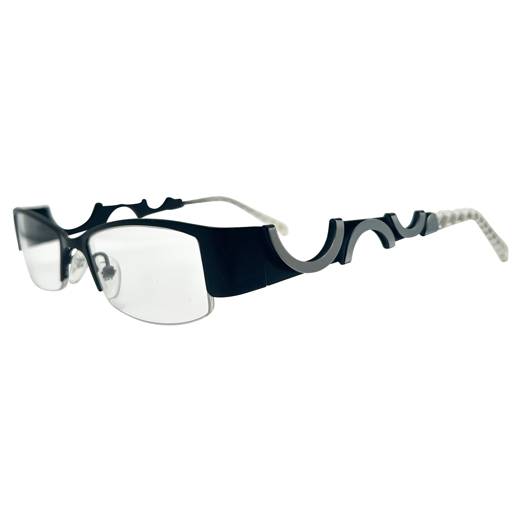 Semi rimless glasses vintage sales