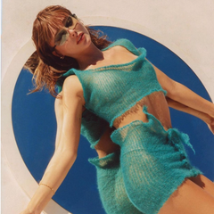 SONIC Green Rimless Y2K Sunglasses *As Seen On: Emma Chamberlain*-Giant Vintage Eyewear