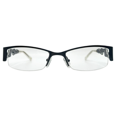 THE DON Clear Square Y2K Semi-Rimless Glasses | Premium-Giant Vintage Eyewear