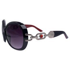 GLAM Studded Oversized SunglassesRed-Giant Vintage Eyewear