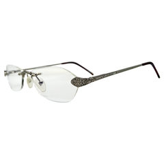 JOKER Clear Oval 90s Glasses | PremiumSilver-Giant Vintage Eyewear