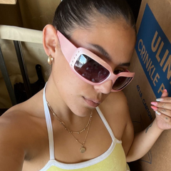 HIGH PROFILE Square Y2K SunglassesPink-Giant Vintage Eyewear
