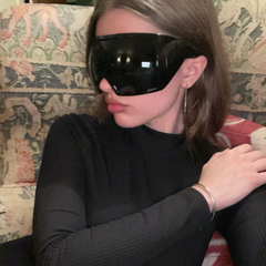 FROZE Oversized Futuristic Shield Sunglasses-Giant Vintage Eyewear