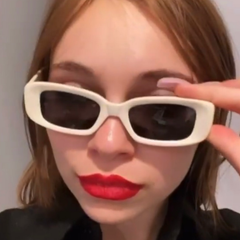 SUCK IT! Bone Square Sunglasses-Giant Vintage Eyewear