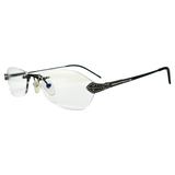 JOKER Clear Oval 90s Glasses | PremiumGunmetal-Giant Vintage Eyewear