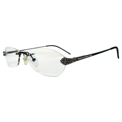 JOKER Clear Oval 90s Glasses | PremiumGunmetal-Giant Vintage Eyewear