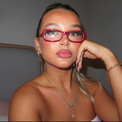 CURLY Small Clear Rectangular 90s Vintage Frame | Premium-Giant Vintage Eyewear