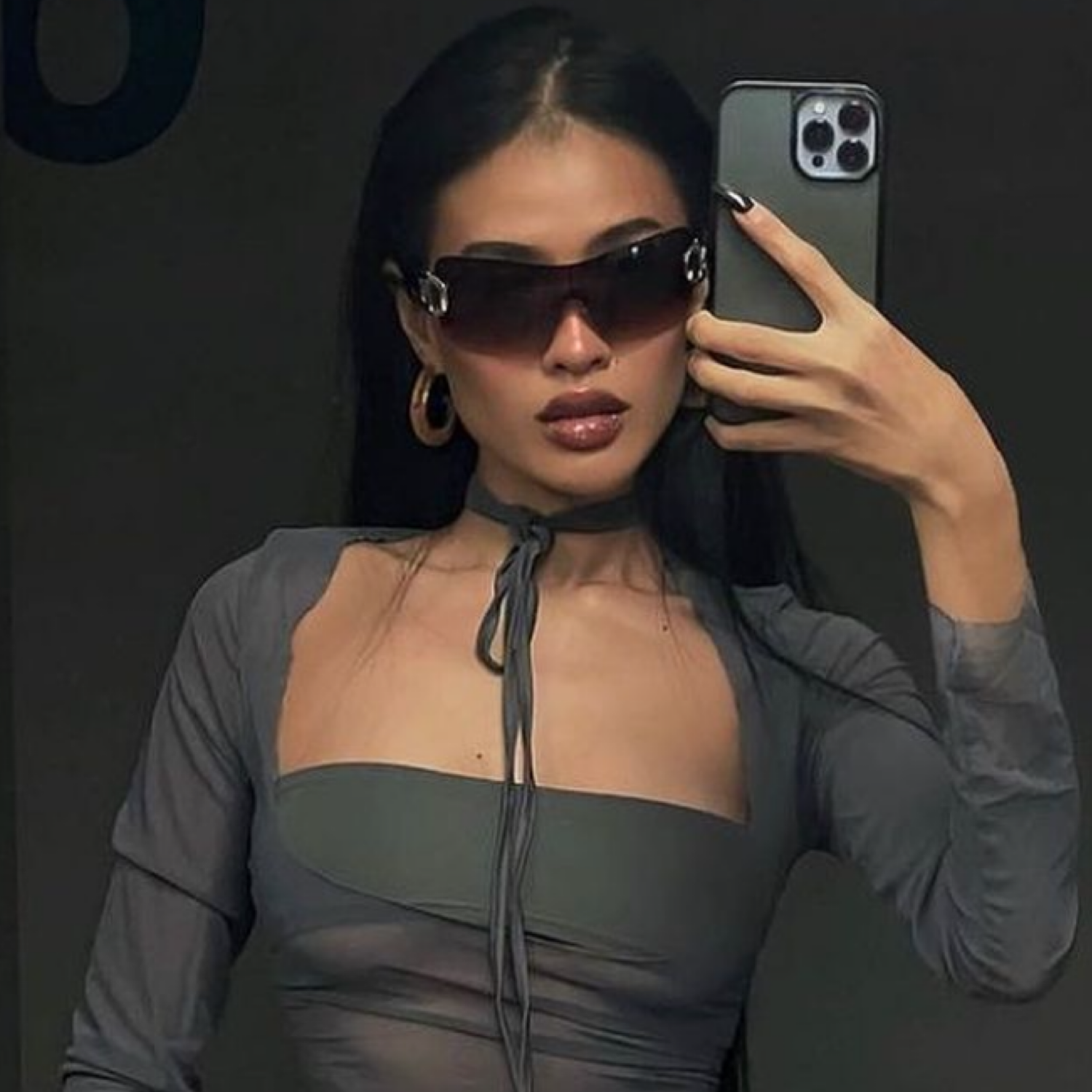 SUGARBABY Rimless Shield Y2K Silver/Smoke SunglassesSilver/Smoke-Giant Vintage Eyewear