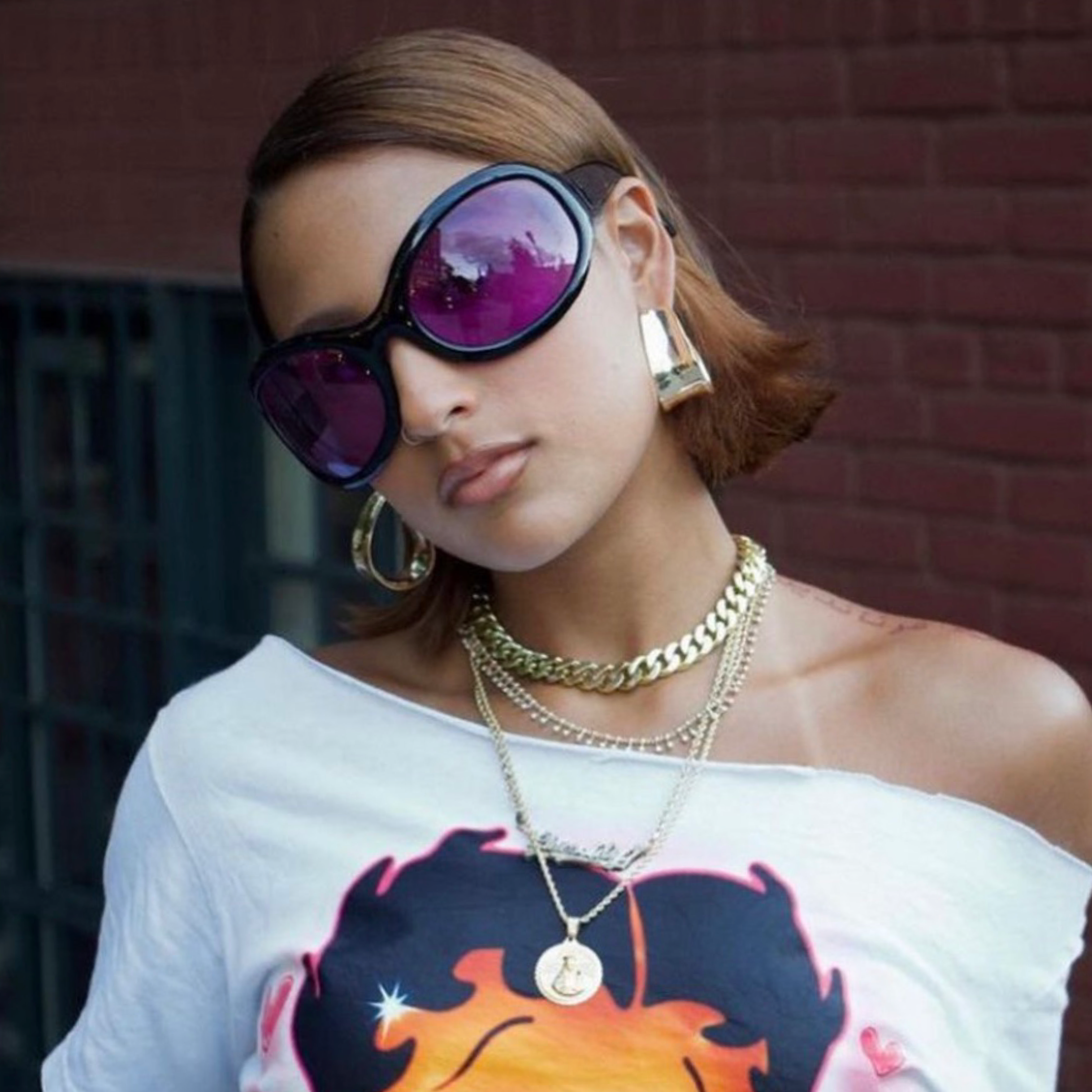 Giant Vintage Sunglasses BIGGIE 90 s Oversized Eyewear Giant