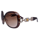 GLAM Studded Oversized SunglassesBrown/Brown-Giant Vintage Eyewear