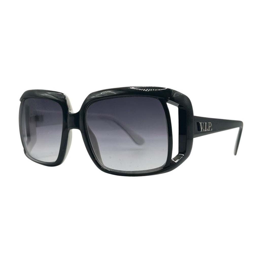 KISS ME 90s Hip-Hop Square SunglassesBlack/Smoke-Giant Vintage Eyewear