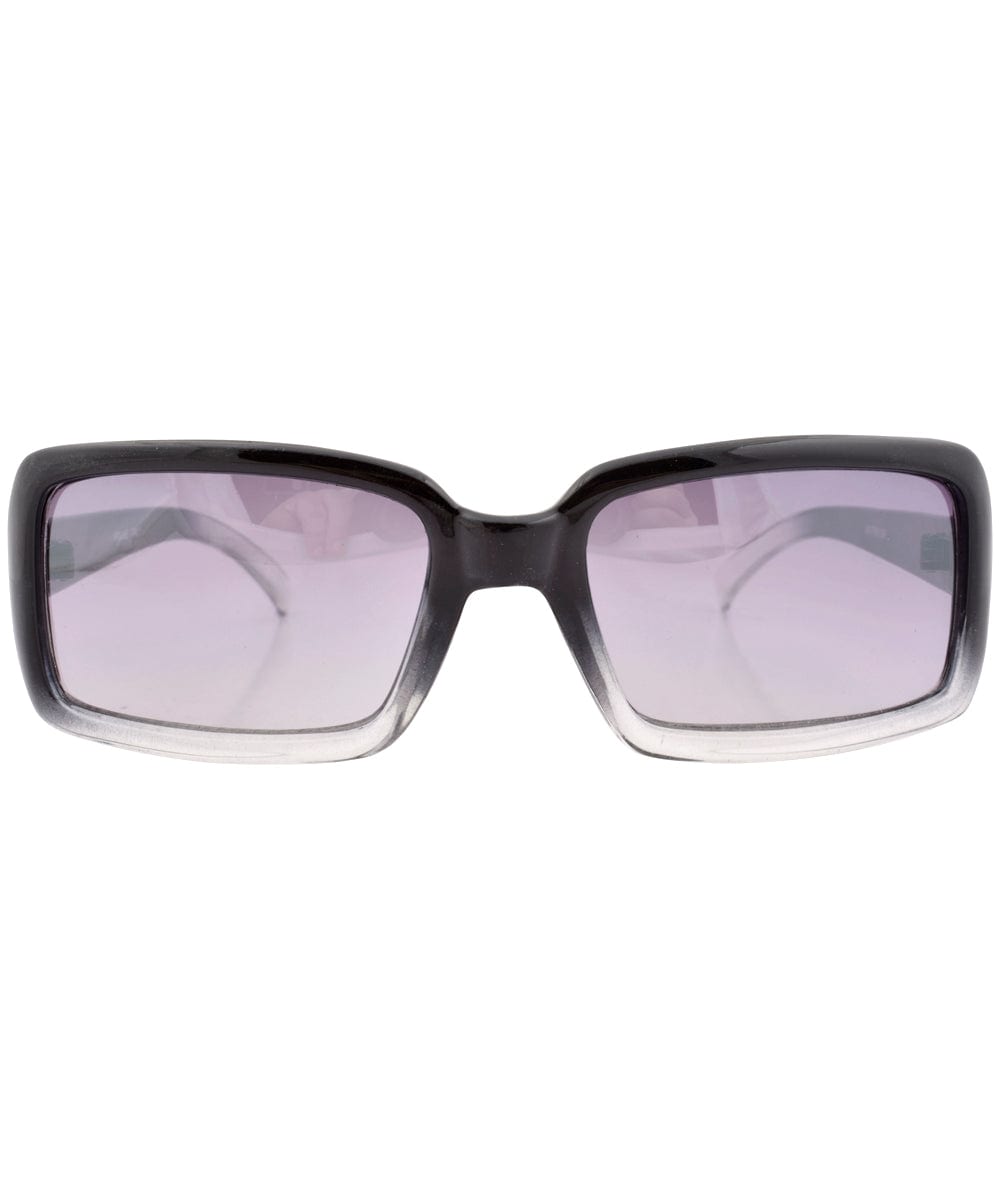 A-ONE Crystal/Black Square Sunglasses