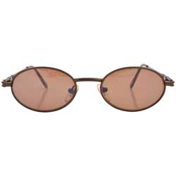 ADELSTEIN Copper Oval Sunglasses