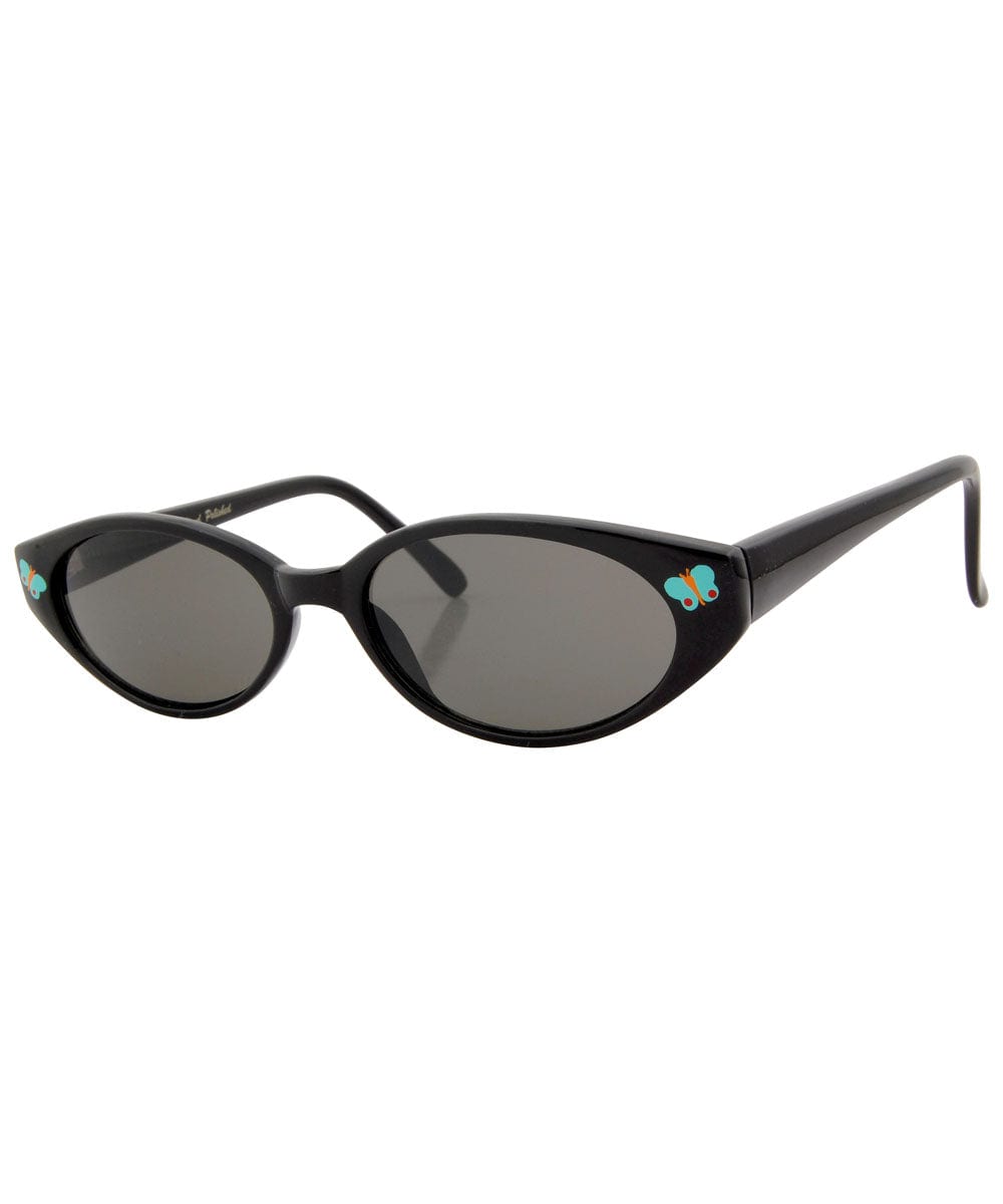 ADORBULOUS Black/Blue Cat-Eye Sunglasses
