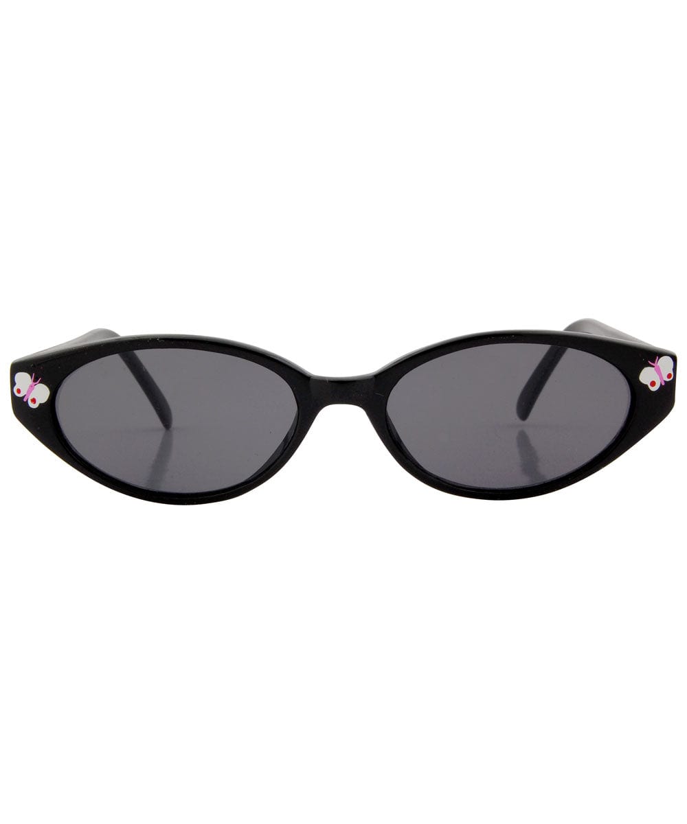 ADORBULOUS Black/White Cat-Eye Sunglasses