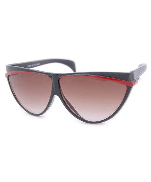 ALLEYCAT Black/Red 80s Sunglasses