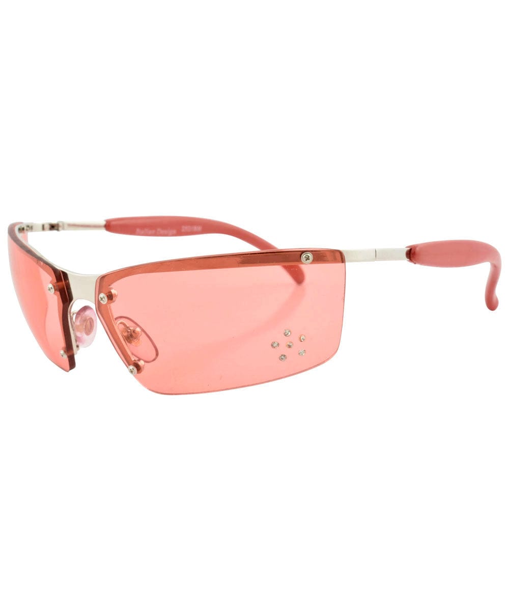 AMBIGUOUS Red Rimless Sunglasses