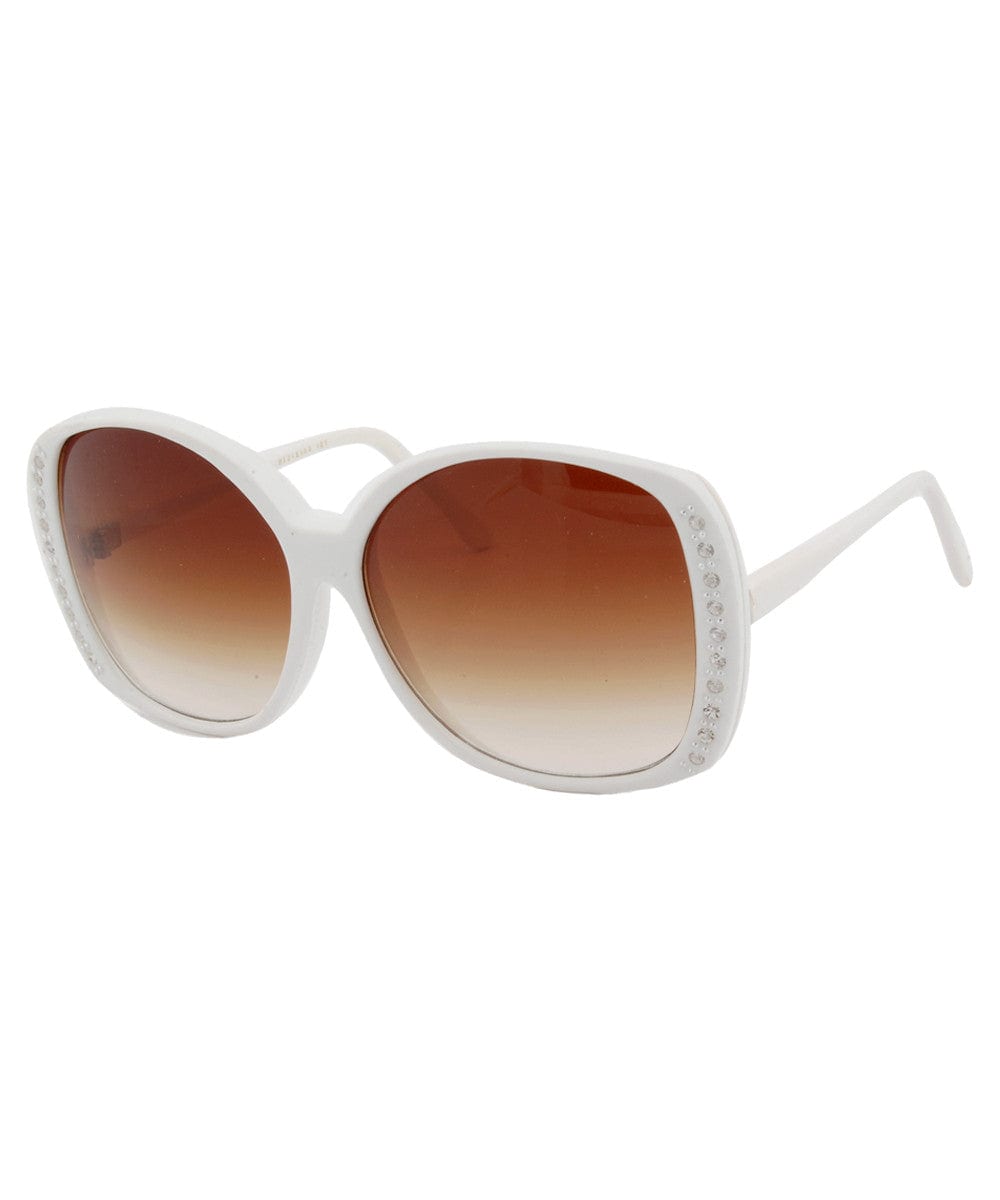 arlene white amber sunglasses