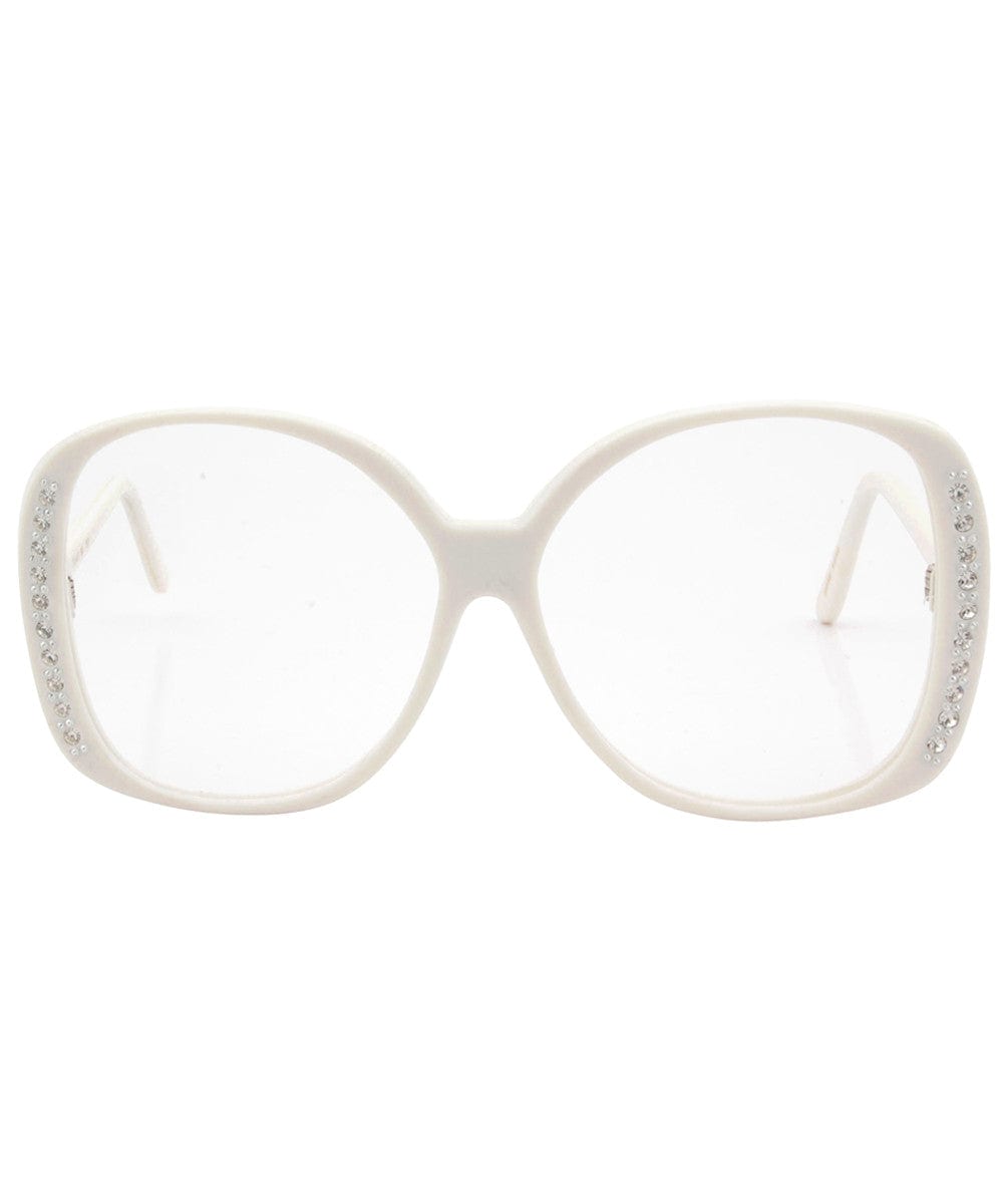 arlene white clear sunglasses