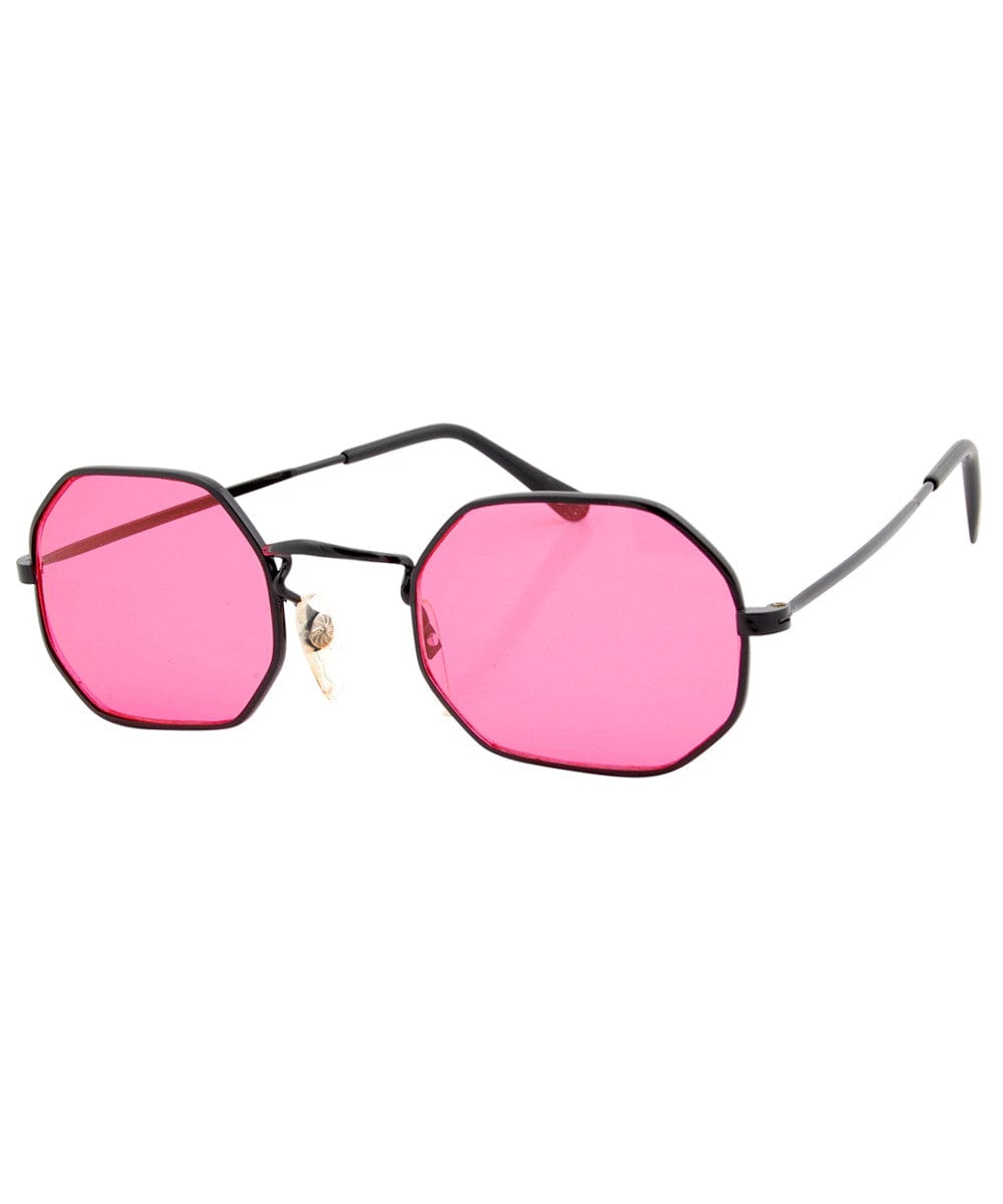 august pink black sunglasses