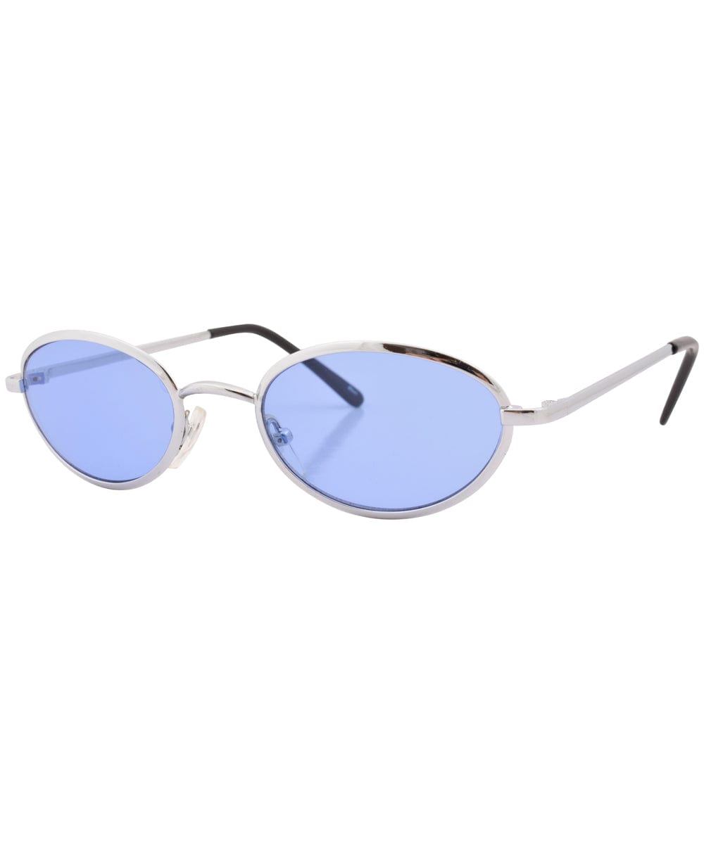 badditude silver blue sunglasses
