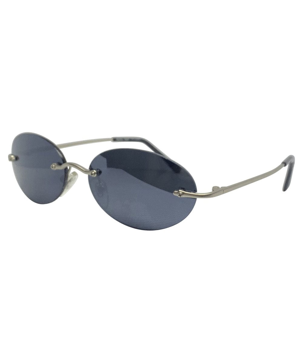 BARPH Smoke and Gunmetal Rimless Sunglasses