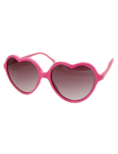 big hearts hot pink sunglasses