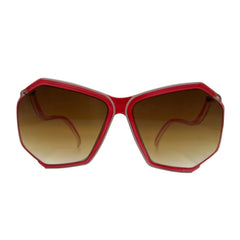 BOOGIE Red 80s Sunglasses-Giant Vintage Eyewear