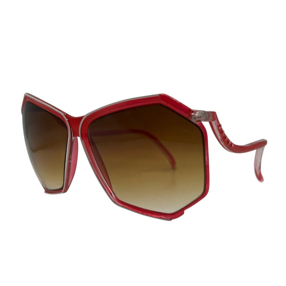 BOOGIE Red 80s Sunglasses-Giant Vintage Eyewear
