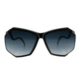 BOOGIE Black 80s Sunglasses-Giant Vintage Eyewear