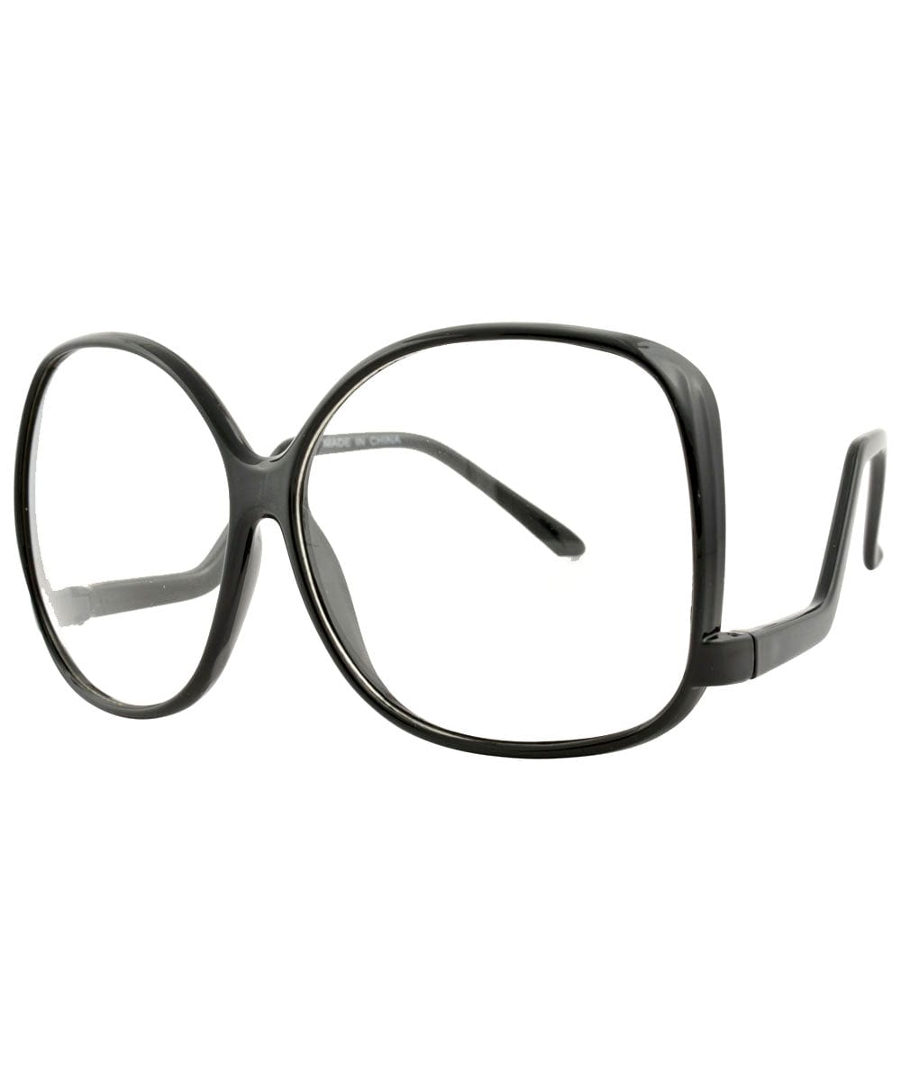 BRENDA Black Oversized 70s Glasses