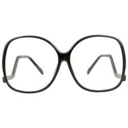 BRENDA Black Oversized 70s Glasses