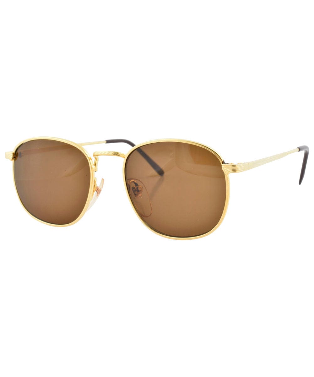 brigade gold brown sunglasses