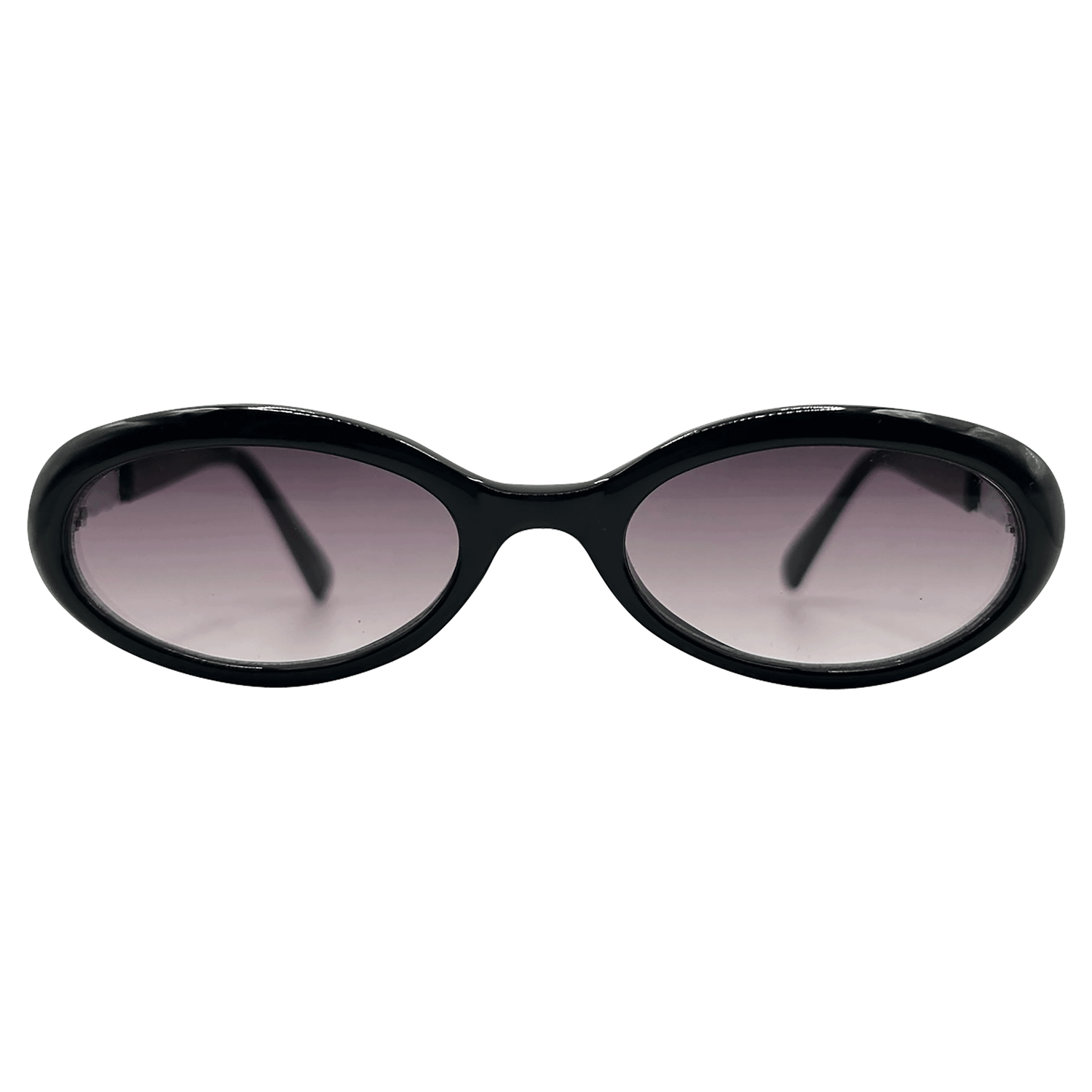 BRIT BRIT Oval SunglassesBlack with White Stone/Smoke-Giant Vintage Eyewear