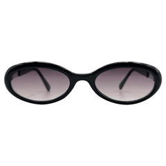 BRIT BRIT Oval SunglassesBlack with White Stone/Smoke-Giant Vintage Eyewear