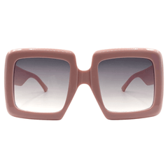 BLOCKS 70s-Inspired Square SunglassesPink-Giant Vintage Eyewear