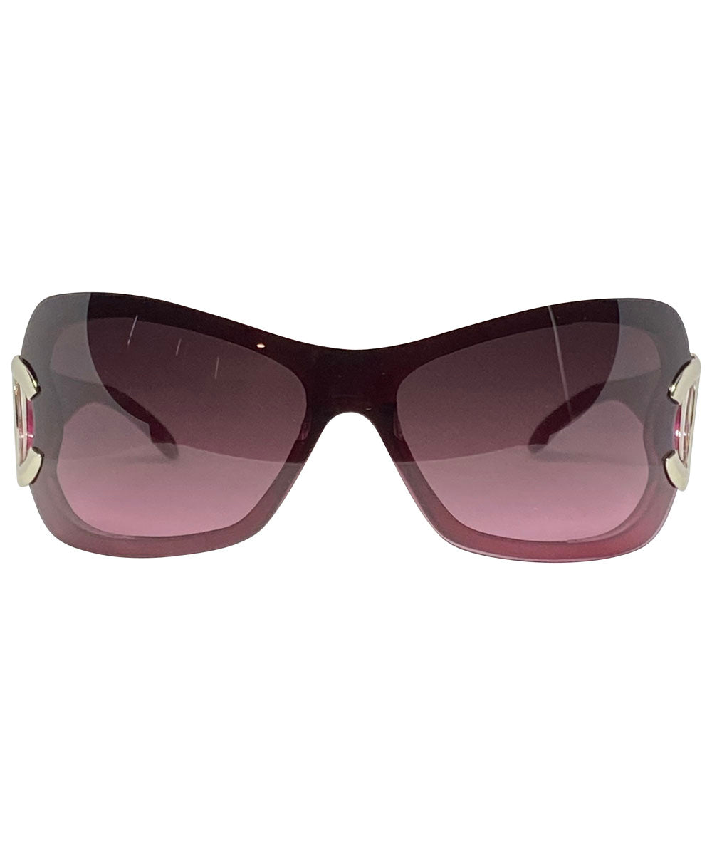 CHANCHAL Magenta Shield Sunglasses