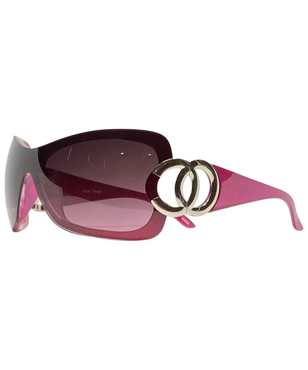 CHANCHAL Magenta Shield Sunglasses