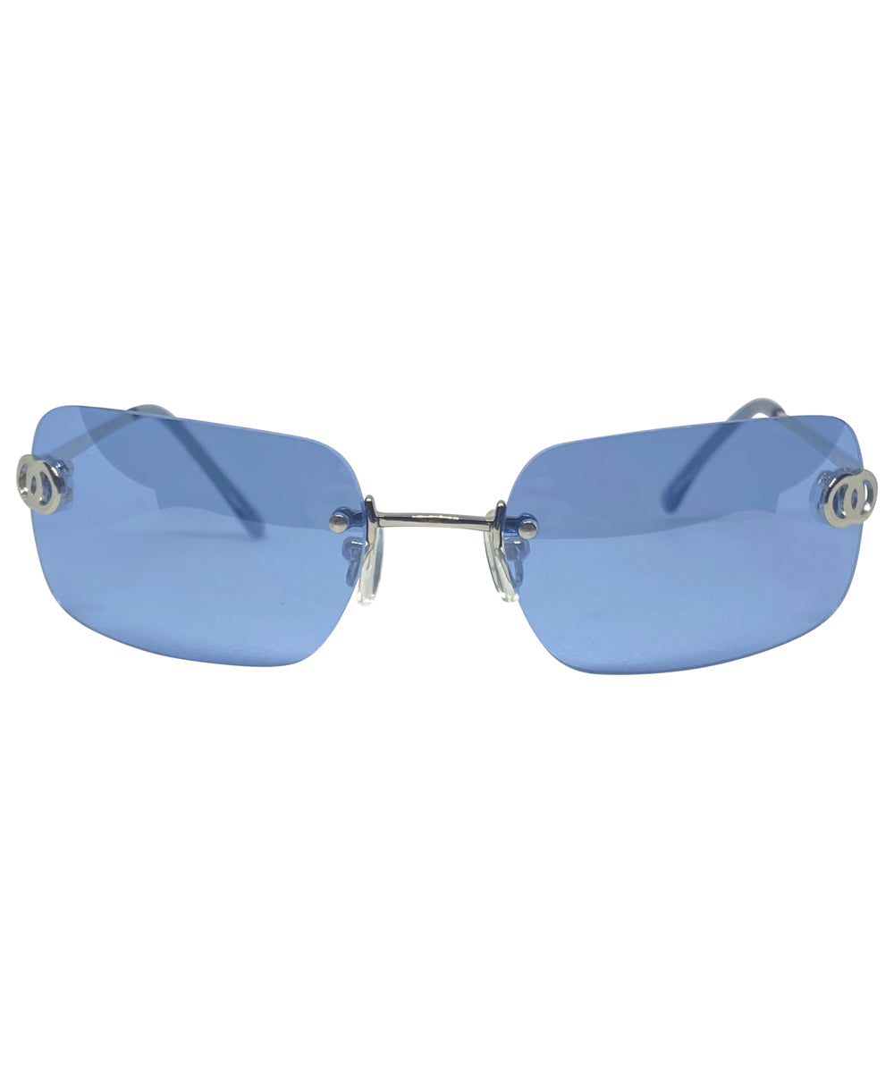 CHANTEL Blue  Giant Vintage Sunglasses
