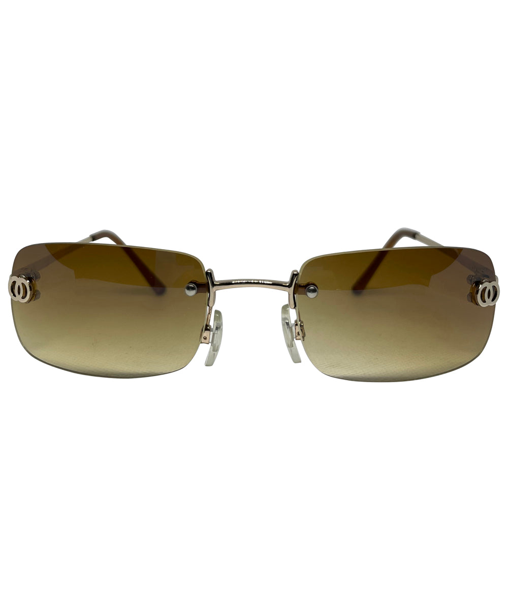 CHANTEL Brown/Gold-Giant Vintage Eyewear