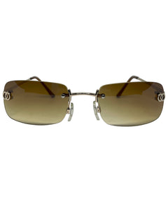 CHANTEL Brown/Gold-Giant Vintage Eyewear
