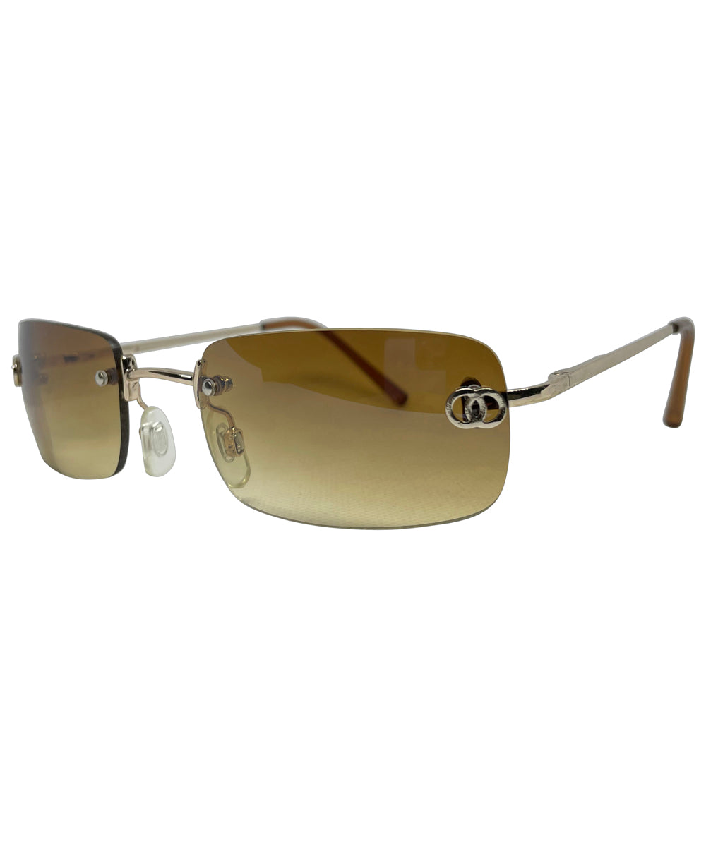 CHANTEL Brown/Gold-Giant Vintage Eyewear