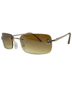 CHANTEL Brown/Gold-Giant Vintage Eyewear
