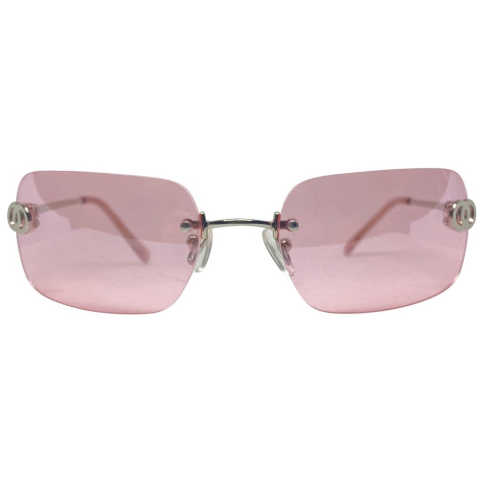 CHANTEL Pink  Giant Vintage Sunglasses